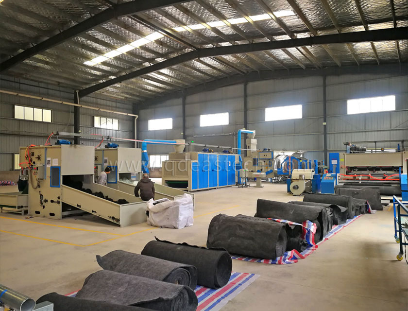 Needle punching felt production line