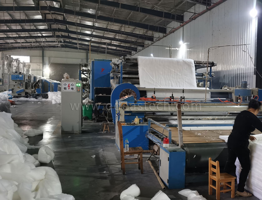 Silk like cotton production lines
