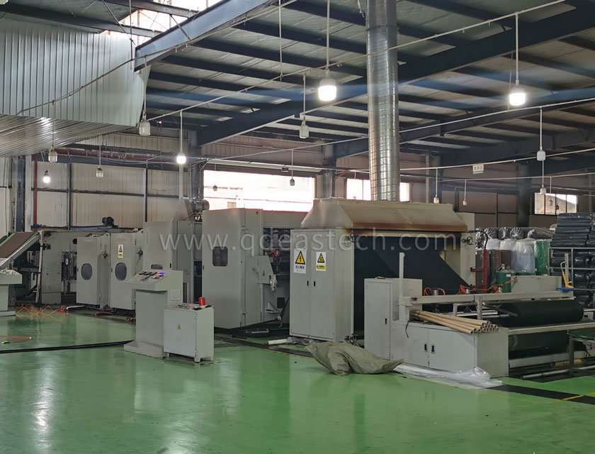 Exhibition carpet and automobile carpet production line