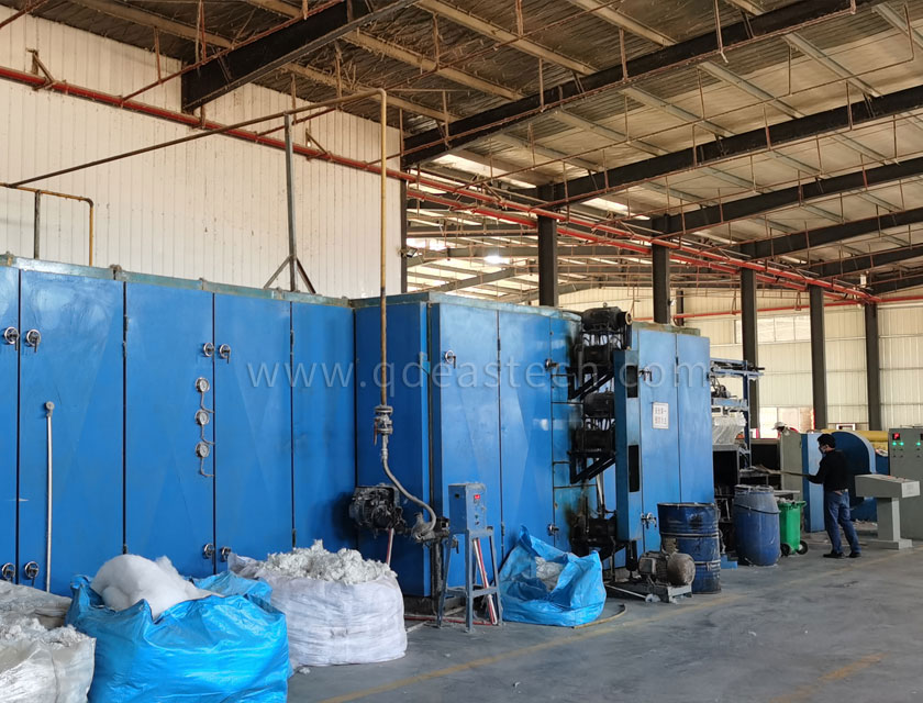 Glue sprayed cotton production lines