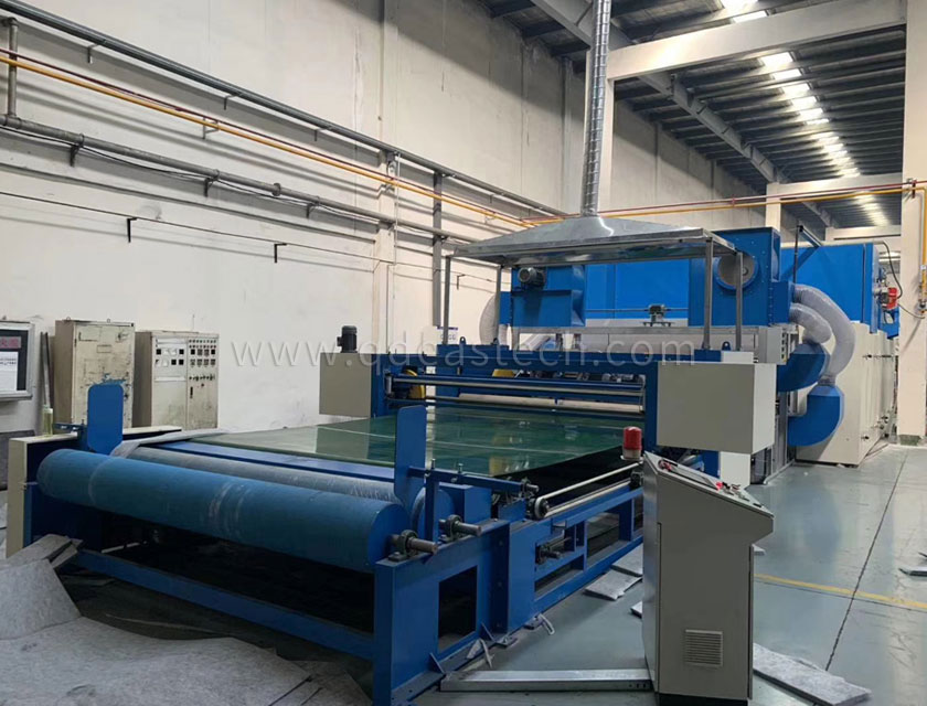 Automobile interior sound-absorbing fabric production line
