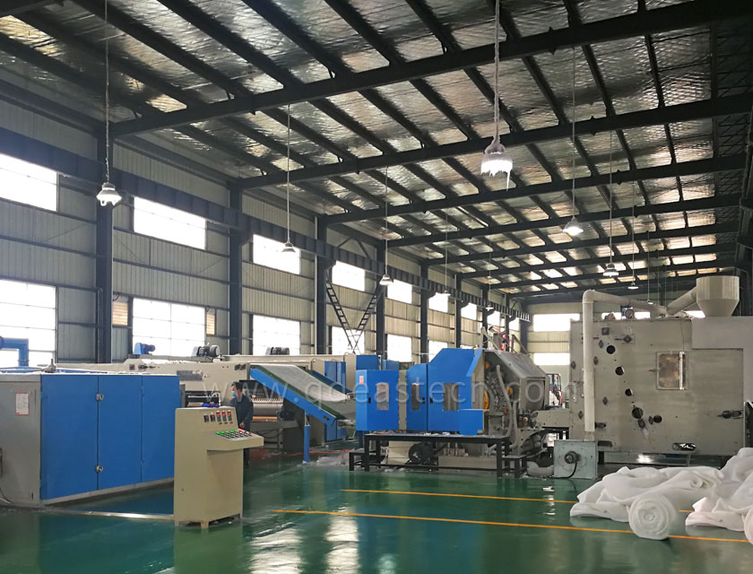 Scouring pads production line